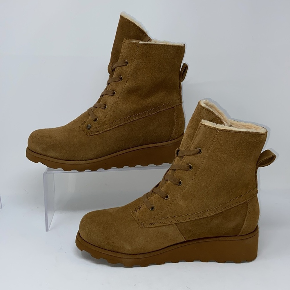 NWT BEARPAW “Krista” Hickory II Wool Lined Lace-Up Boots, size 9! - Picture 3 of 16